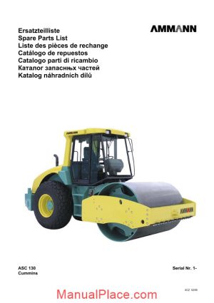 ammann v0602 asc130 parts catalogue page 1