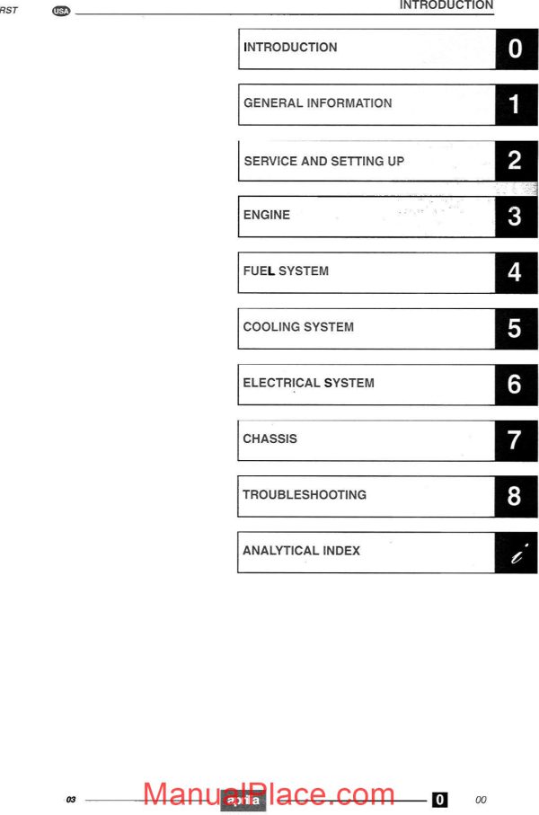 aprilia rst mille workshop manual page 2