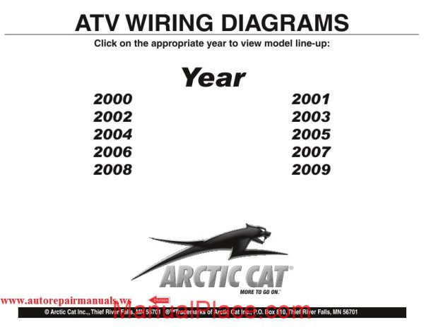 arctic cat 2000 thru 2009 atv and snowmobilesnow wiring diagrams page 2