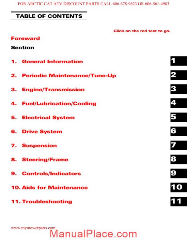 arctic cat 2006 dvx 400 service manual page 2