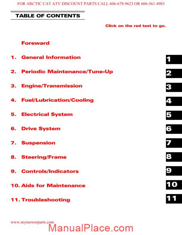 arctic cat 2006 dvx utility 250 service manual page 2