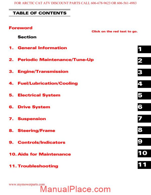 arctic cat 2007 400 500 650 700 service manual page 2