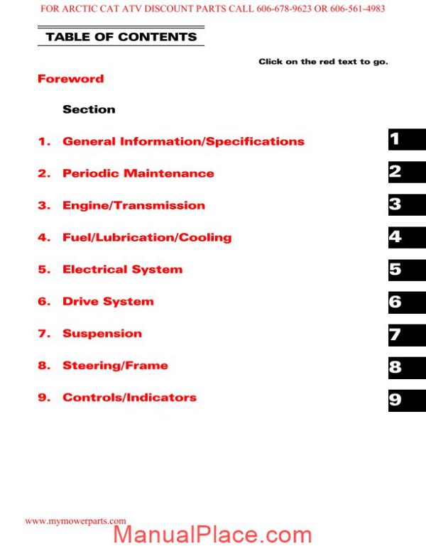 arctic cat 2008 366 service manual 15c10309 page 2