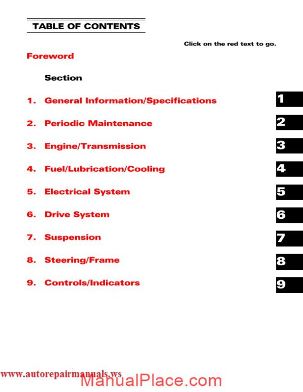 arctic cat 2008 366 service manual page 2