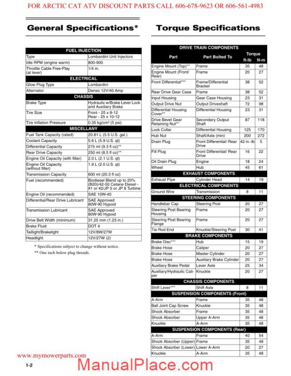 arctic cat 2008 700 diesel service manual page 4