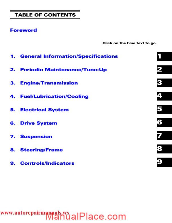 arctic cat 2009 150 service manual page 2