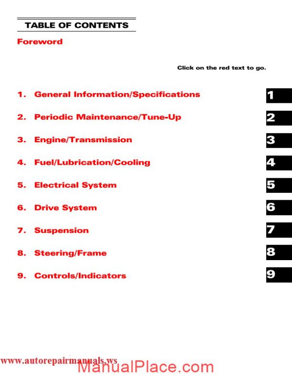 arctic cat 2009 250 utility dvx 300 service manual page 2