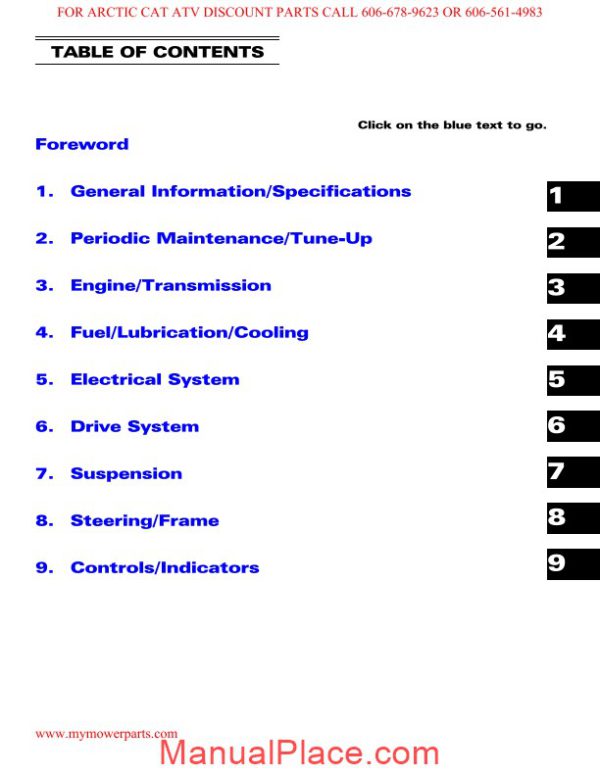 arctic cat 2009 prowler xt xtx service manual page 2