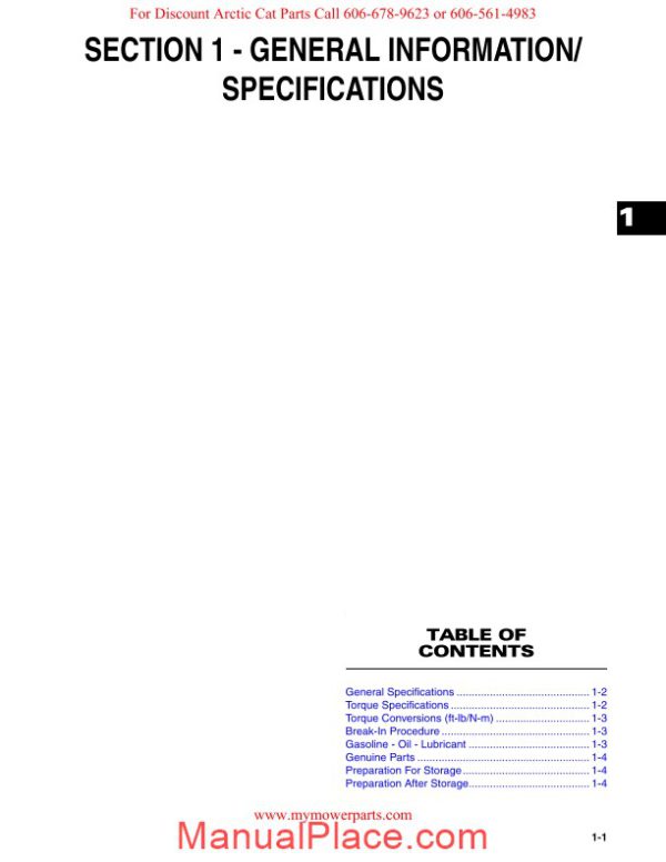 arctic cat 2011 400trv 400 trv service manual page 3