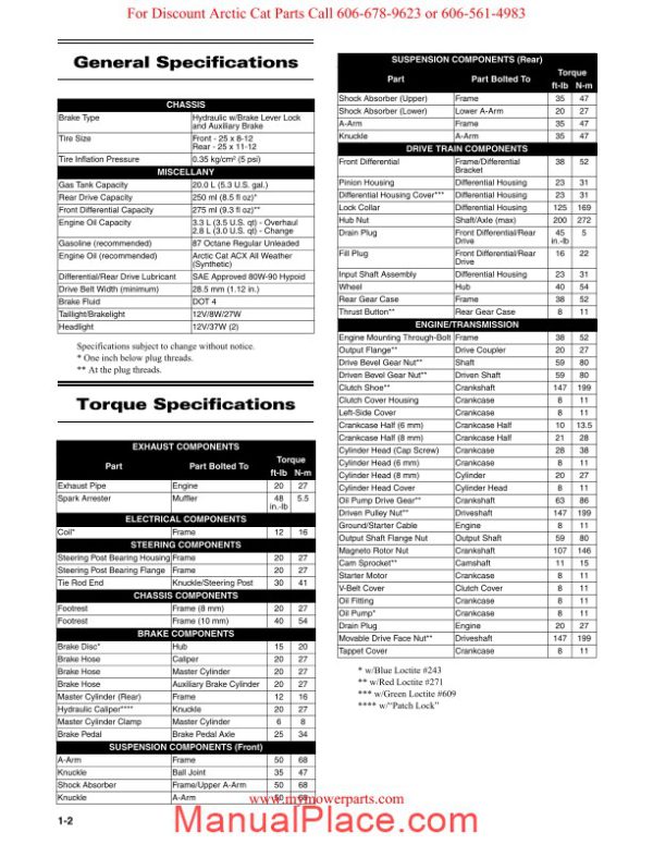 arctic cat 2011 400trv 400 trv service manual page 4