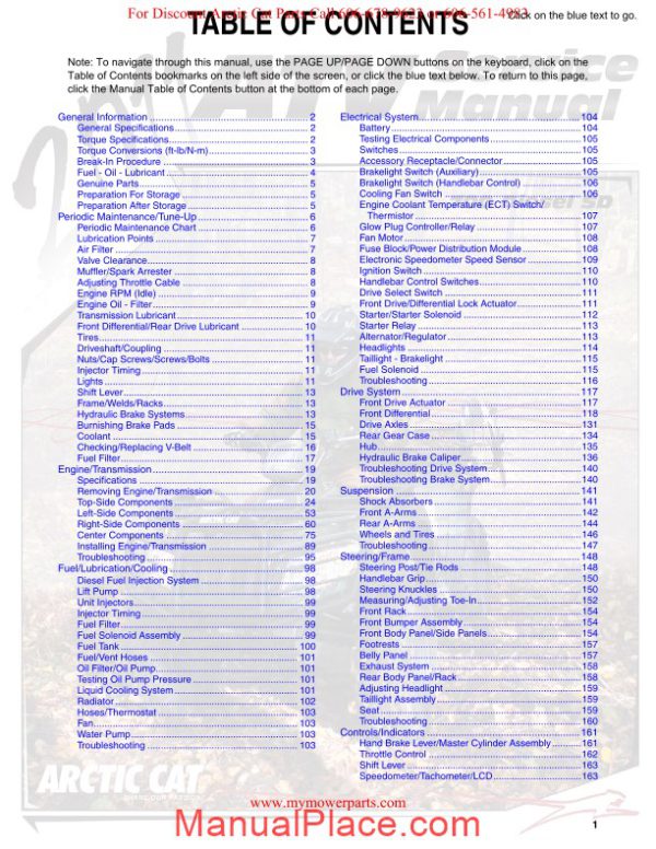 arctic cat 2011 700 diesel sd service manual page 2