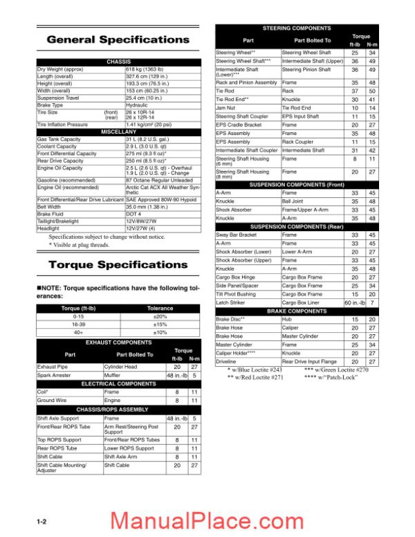 arctic cat 2011 prowler hdx service manual page 4