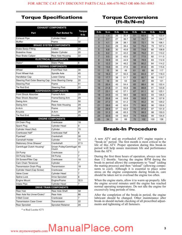 arctic cat 2012 dvx 90 and 90 utility service manual page 4