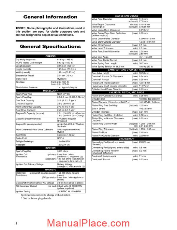 arctic cat 2012 prowler hdx service manual page 3