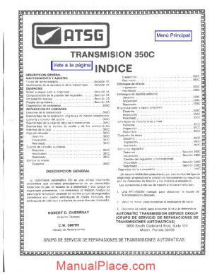 atsg automatic transmission workshop manual for 350c spanish page 1