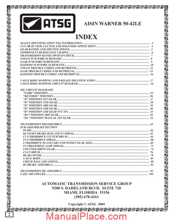 atsg transmission 50 42le technical service information page 2