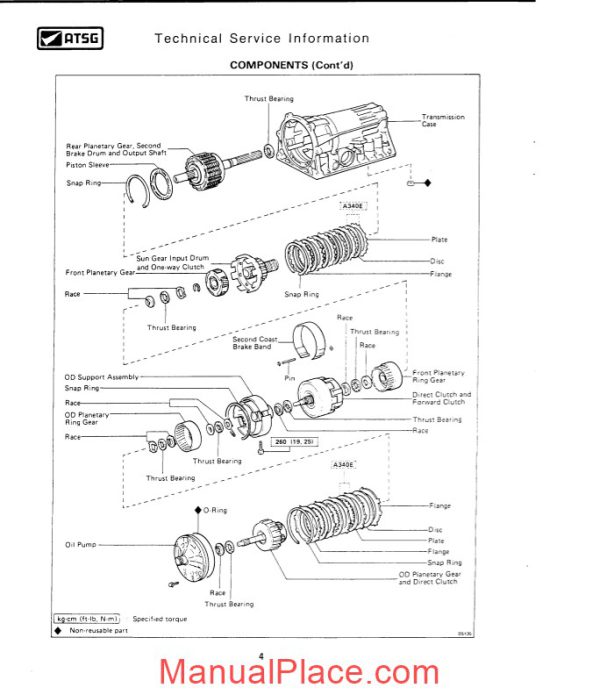 atsg transmission a340e technical service page 4