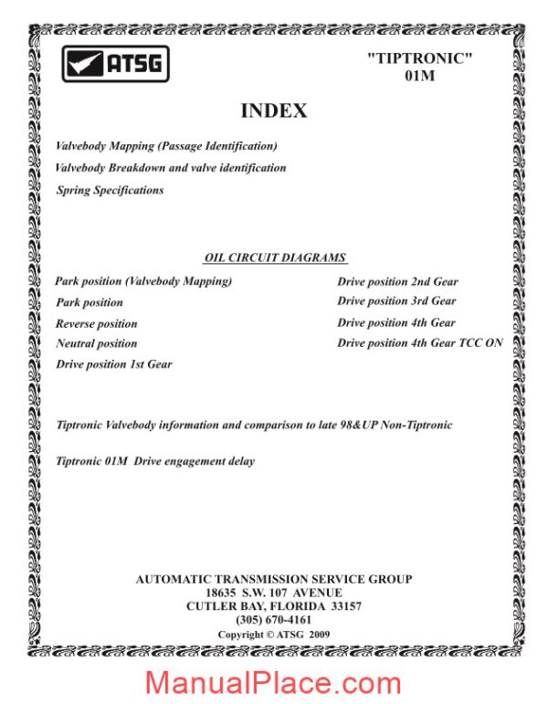 atsg transmission o1m tiptroinc technical service page 1