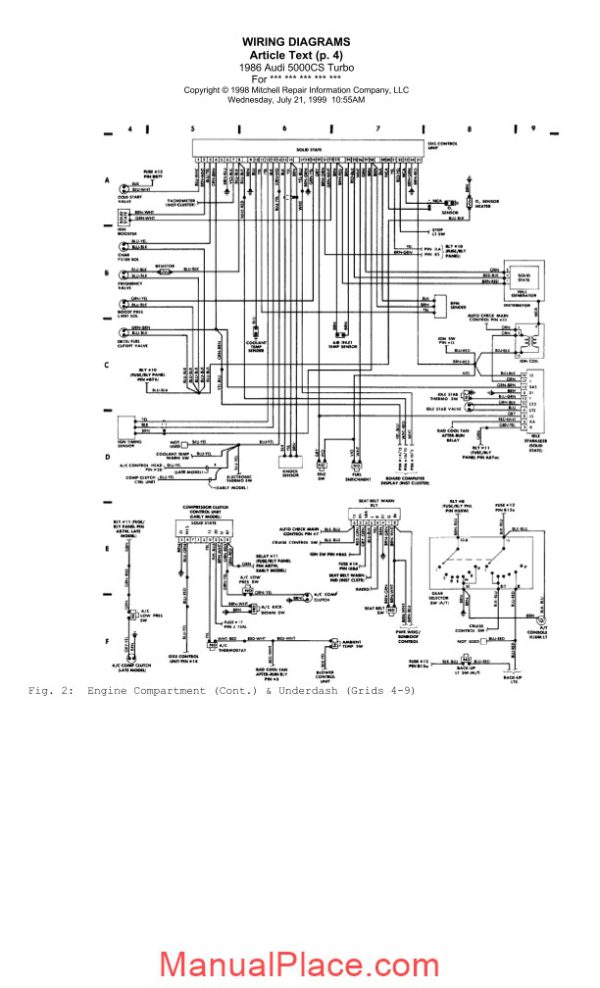 audi 200 86 wiring diagram page 4