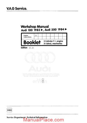 audi 3b engine mech workshop manual page 1