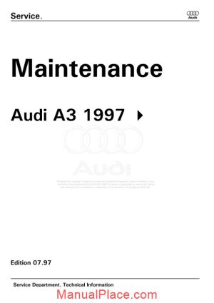 audi a3 maintenance page 1