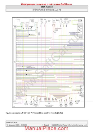 audi a6 2001 wiring diagram page 1