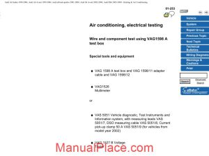 audi a6 c5 airconditioner electricaltesting page 1