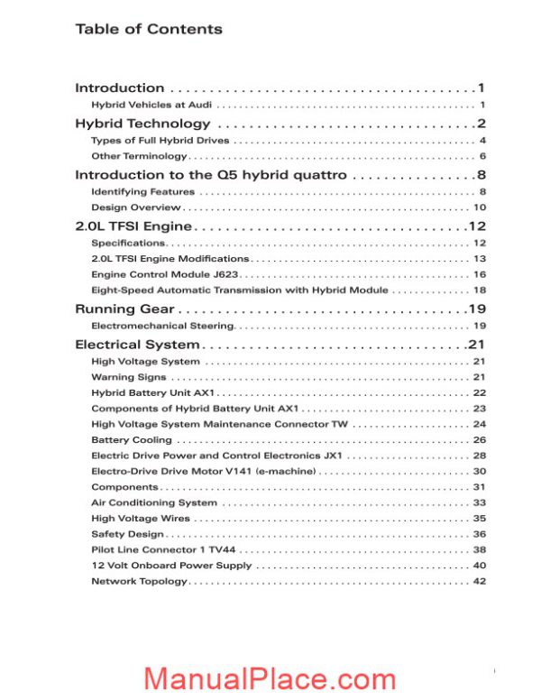 audi q5 hybrid quattro 2012 self study service training page 3