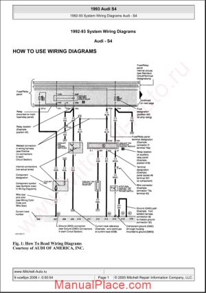 audi s4 1992 1993 wiring diagram page 1