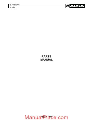 ausa forklift c350h parts manual page 1