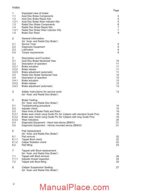 bendix air disc brake service data page 2