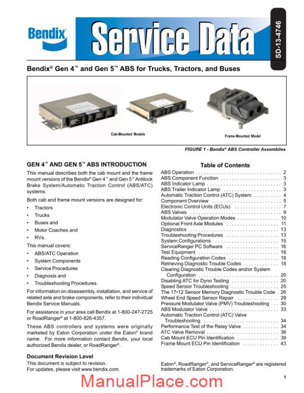 bendix service data abs for trucks tractors and buses page 1