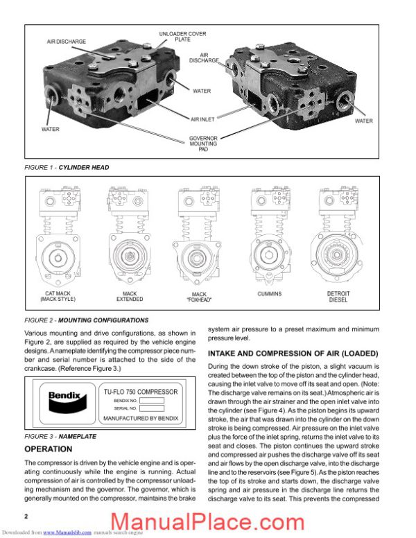 bendix tu flo 750 air compressor service data sd 01 344 page 2