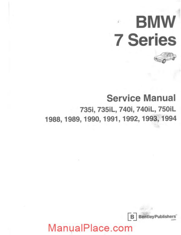 bentley bmw 7 series e32 service manual page 3