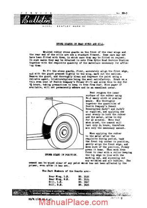 bentley mkvi and r type body system service bulletins page 1