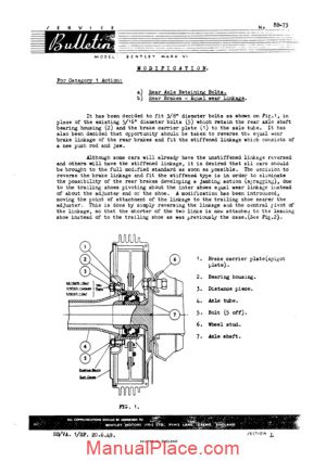 bentley mkvi and r type rear axle service bulletins page 1