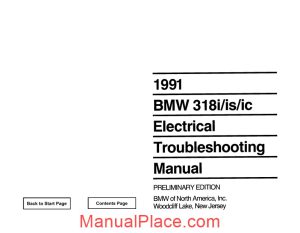 bmw 318i 318is 318ic 1991electrical troubleshooting manual page 1