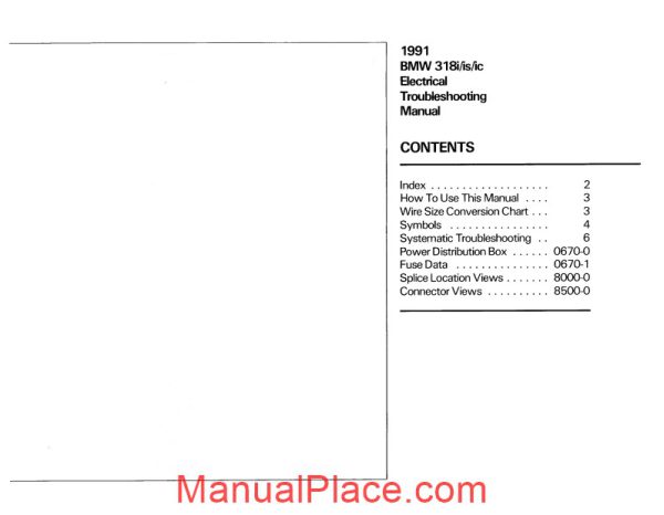 bmw 318i 318is 318ic 1991electrical troubleshooting manual page 3