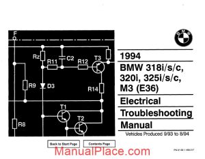 bmw 318i s c 320i 325i s c 1994 electrical troubleshooting manual page 1