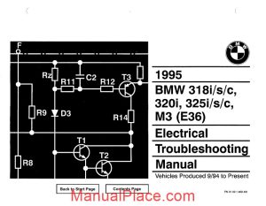 bmw 318i s c 320i 325i s c 1995 electrical troubleshooting manual page 1