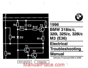bmw 318is c 320i 325i c 328i c 1996 electrical troubleshooting manual page 1