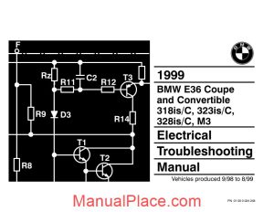 bmw 318is c 323is c 328is c m3 1999 electrical troubleshooting manual page 1