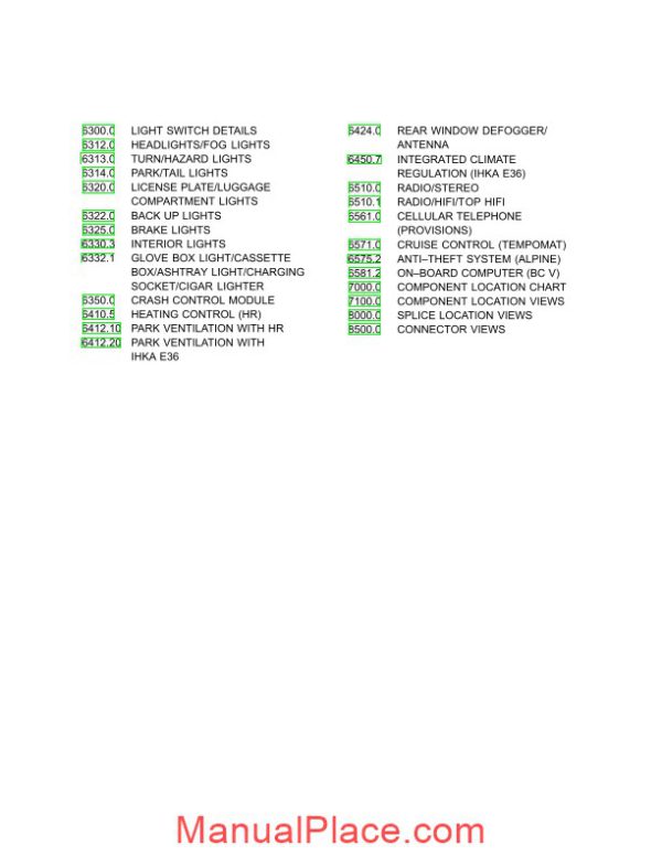 bmw 318is c 323is c 328is c m3 1999 electrical troubleshooting manual page 3