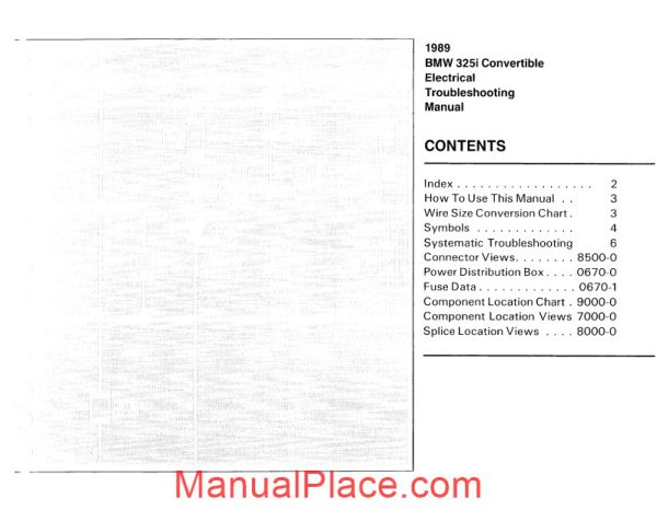 bmw 325i 1989 convertible electrical troubleshooting manual page 3