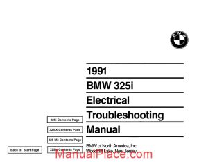 bmw 325i 1991 electrical troubleshooting manual page 1