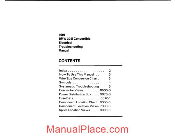 bmw 325i convertible electrical wiring diagram 1991 page 2