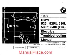 bmw 525i 525it 530i 530it 540i 1994 electrical troubleshooting manual page 1