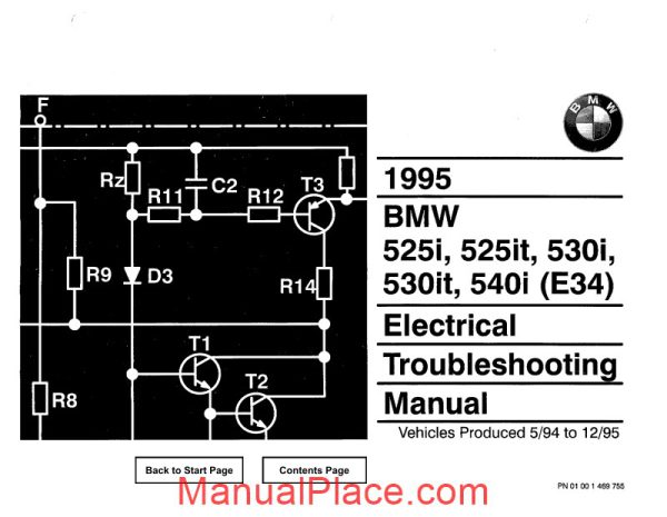 bmw 525i 525it 530i 530it 540i 1995 electrical troubleshooting manual page 1