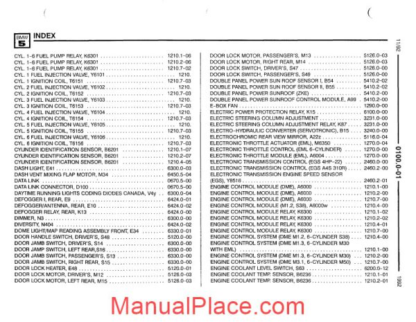 bmw 525i 525it 535i m5 1992 electrical troubleshooting manual page 4