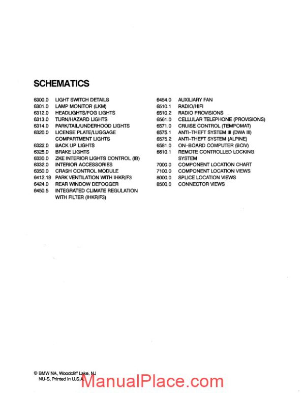 bmw 525i 525it 535i m5 1993 electrical troubleshooting manual page 3